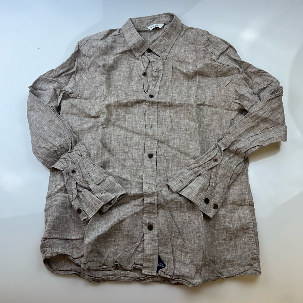 Chris & Christy Linen Button Down Shirt N214-11